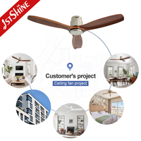 Ventilador de Techo Inteligente 1stshine con Control por Voz a través de Aplicación Wifi, Aspas de Madera Sólida, Motor DC de Bajo Consumo, OEM/ODM