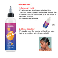 Colle liquide transparente sans colle Luxfume Private Label, forte tenue, pour perruques, colle pour dentelle de cheveux, gel