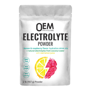 OEM alto-potasio 1000mg cero azúcar limón frambuesa sabor electrolito en polvo Keto sin azúcar hidratación vitaminas mujeres embarazadas - Product Image 1