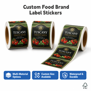 Etiquetas Personalizadas para Salsa de Tomate, Impresión Digital, Adhesivas, Resistentes al Agua, para Frascos y Botellas de Vidrio - Product Image 2