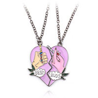 Colliers personnalisables en plaqué or avec pendentifs et breloques gravés, thème Amour et Briquet, pour meilleures amies, bijoux fins