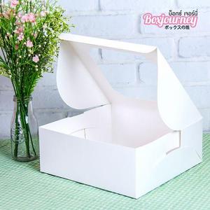 3 Pound White Cake Box Large Window Quality Standard 20/40FT Fabriqué en matériaux recyclés pour les cadeaux de boulangerie à emporter Expédié en Thaïlande - Product Image 4