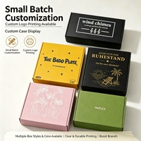 Mini boîte d'expédition et de colisage en carton argenté métallisé de luxe pour photocard Kpop et emballage cadeau de bonbons avec logo personnalisé