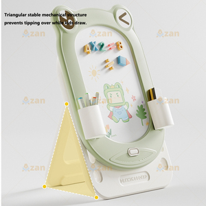 Chevalet de dessin pour enfants réglable en hauteur, tableau magnétique LCD double face avec blocs et tabouret – Vente en gros pour usines de jouets - Product Image 5