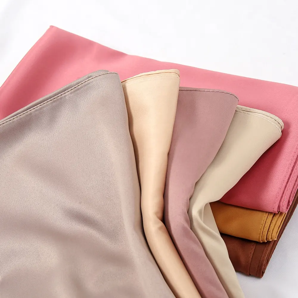 2023 foulard square bandana muslim Satin silk Instant hijabs manufacturer malaysian women bawal tudung