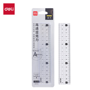 Deli 15Cm Transparent Ruler For Students Measuring Tool Plastic Straight Edge - Product Image 1