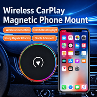 PlayAiBox Support magnétique sans fil pour téléphone de voiture, transforme CarPlay filaire en sans fil, compatible Apple et Android