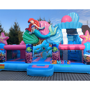 Château gonflable commercial 2025 Ocean Princess avec toboggan, pour intérieur ou extérieur - Product Image 1