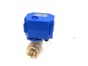 TOYI Electric Actuator Mini Motorized Ball Valve 3-Way Stainless Steel Brass and Plastic Material for Heating Equipment