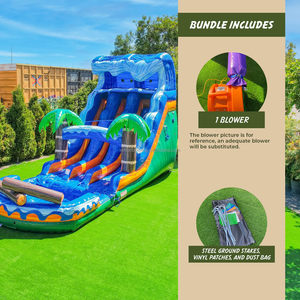 Castillo Inflable Comercial, Tobogán Acuático Inflable para Adultos Gigantes y Niños <span class=keywords><strong>con</strong></span> Tobogán, Tamaño Personalizado, Material <span class=keywords><strong>de</strong></span> PVC - Product Image 3