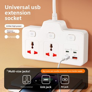 <strong>Plug</strong> Extension Multi <strong>Plug</strong> Extension <strong>Sockets</strong> with USB <strong>Wall</strong> <strong>Plug</strong> Adapter 3 Way Turn 1 Into 2 Power Extension Adapter - Product Image 2