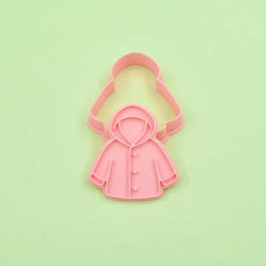 <span class=keywords><strong>Emporte</strong></span>-pièces en plastique série <span class=keywords><strong>automne</strong></span>, moule à biscuits 3D dessin animé, forme parapluie et imperméable, écologique, lot de 2 - Product Image 3