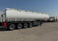 Semi-remorque citerne en acier inoxydable de qualité alimentaire, conception sanitaire, pour le transport d'eau, de lait, de boissons et de liquides