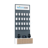 Boîtier de téléphone portable multifonctionnel gratuit, modulaire, à trous ronds, en métal, support d'accessoires pour panneau perforé et présentoir avec crochet