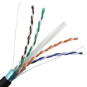 מחיר טוב סיטונאים OEM באיכות הטובה ביותר CAT6-FTP-0.57*4P תקשורת כבלי טוויסט ספקי מגן