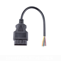 Lanlin 30cm OBD2 16-Pin Stecker auf Offenes Ende Pigtail-Kabel OBD2-Kabel mit 1-Jähriger Garantie