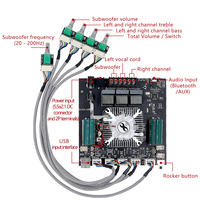 Carte amplificateur ZK-HT21-3G 160W * 2 + 220W Subwoofer 2.1 canaux Audio stéréo DC15-36V TDA7498E amplificateur
