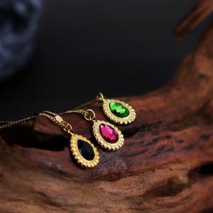 High End Waterproof Necklace Non Tarnish Long Designer Stainless Steel 18k <b>Gold</b> Plated Pear Diamond Necklace for Women - Product Image 3