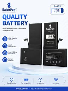 แบตเตอรี่ลิเธียมแบบชาร์จได้คุณภาพสูง DOUBLE PONY เหมาะสำหรับ IphoneX ความจุ 2716mAh มีสินค้าในสต็อก - Product Image 2