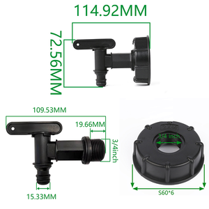 Accouplement HT <span class=keywords><strong>pour</strong></span> <span class=keywords><strong>robinet</strong></span> en plastique <span class=keywords><strong>IBC</strong></span> DN50 S60x 6 Surface lisse connecteur de réservoir fourre-tout en matériau PP - Product Image 6