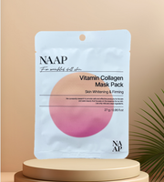 Masque en tissu coréen NAAP au collagène et à la vitamine C pure pour éclaircir la peau, améliorer l'élasticité et lutter contre le vieillissement (pour femmes)
