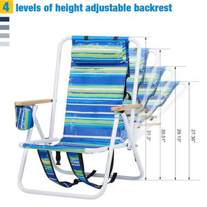 Bestex-<span class=keywords><strong>Silla</strong></span> de <span class=keywords><strong>playa</strong></span> de aluminio de alta calidad, mochila con correas, cubierta de bronceado, ajustable, pesca, <span class=keywords><strong>silla</strong></span> de <span class=keywords><strong>playa</strong></span> de madera <span class=keywords><strong>para</strong></span> personas gordas - Product Image 2