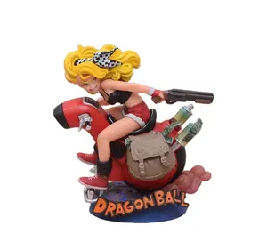 Dh12 cm tokoh Anime Jepang DBZ Ranchi boneka Model Pvc dengan pistol hadiah figur Aksi