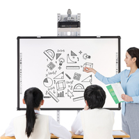 Tableaux blancs interactifs numériques OEM personnalisés de 82 pouces, 24 points tactiles, IWB IR, grands écrans de projection