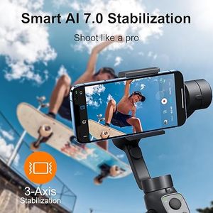 <span class=keywords><strong>FUNSNAP</strong></span> Gimbal Stabilizer <span class=keywords><strong>Capture</strong></span> 2s Combo 3-Axis Stabilization Phone Gimbal con luz de relleno Face Tracking para viajar - Product Image 3