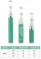 Flacon roll-on sans air pour crème contour des yeux et lotion, avec pompe roll-on sans air, design personnalisé et bille en acier