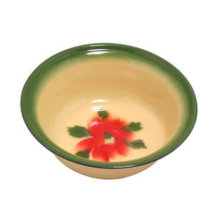 Vente en gros <span class=keywords><strong>de</strong></span> bols à soupe ronds en émail profond Plaques métalliques design campagnard Plats <span class=keywords><strong>de</strong></span> cuisine <span class=keywords><strong>de</strong></span> style campagnard durable pour camping usage alimentaire - Product Image 4