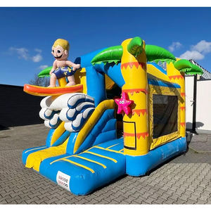 Château Gonflable d'Été pour Surf avec Toboggan, Combo Gonflable pour Fêtes, Amusement Aquatique pour Enfants en Jardin, Château Gonflable - Product Image 5