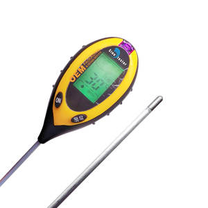 Probador de suelo electrónico de mano 4 en 1, sensor de ph de planta, medidor de humedad ligero, Analizador de temperatura y humedad, instrumento de vigilancia - Product Image 1