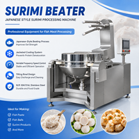 Mélangeur industriel automatique de surimi pour pâte de poisson, machine à boulettes de poisson et à galettes de poisson, capacité de 50-300 kg par lot, en acier inoxydable