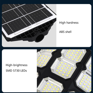 High Brightness IP65 Waterproof Rechargeable <b>LED</b> Integrated Outdoor Solar Street <b>Light</b> <b>Motion</b> <b>Sensor</b> Induction Wall Mount ABS - Product Image 6