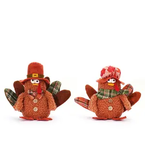 Nouveau foulard décoratif créatif, Gnome Thanksgiving turquie Gonk poupées en peluche avec lumière LED pour la décoration de la Table de la maison événements