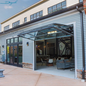 Portes de <span class=keywords><strong>garage</strong></span> pliantes <span class=keywords><strong>en</strong></span> aluminium, style moderne, caisse <span class=keywords><strong>en</strong></span> <span class=keywords><strong>bois</strong></span>, qualité commerciale, verre pliable, design graphique, acier inoxydable <span class=keywords><strong>en</strong></span> Chine - Product Image 2