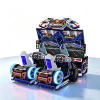 Machine de jeu d'arcade de course à deux joueurs avec écran de 55 pouces, simulateur de course Neon Mirage pour parc d'attractions