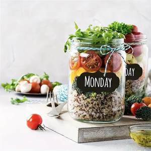 Tùy chỉnh không thấm nước Bảng Phấn Sticker lọ <span class=keywords><strong>Mason</strong></span> đen đựng thức ăn Nhãn bảng đen nhà bếp nhãn Sticker - Product Image 5