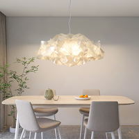 Lampu Gantung LED Nordic Modern Geometris Origami Cloud, Tinggi Dapat Disesuaikan, Warna-warni, Emas/Putih, CRI Tinggi 95, Garansi 2 Tahun