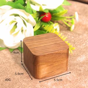 55MM Square Engagement Ring <b>Box</b> Concave Convex Design Black Walnut Wood Wedding Diamond Ring Jewelry Gift Packaging Storage for - Product Image 2