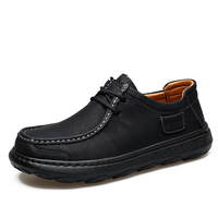 Grandes chaussures décontractées en cuir, chaussures décontractées en cuir tendance pour l'extérieur, vente directe d'usine OEM et vente en gros