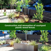 Clôture extérieure en bois-plastique de Foshan, design moderne, surface texturée, anti-corrosion, imperméable, pour cour, jardin, balcon