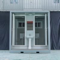 Cabine de toilette portable en panneaux sandwich, moderne, écologique, durable, facile à installer, étanche, durée de vie 20-25 ans