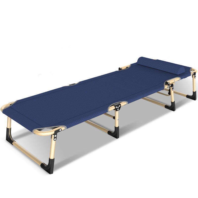 Современная уличная портативная мебель из ткани Оксфорд стальная трубка двойная Складная пляжная Солнечная кровать с подушкой