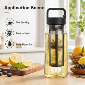 <span class=keywords><strong>Hydracy</strong></span> Große Auslaufsichere Sportflasche mit Fruchtinfusor und Sieb 600ml/800ml Umweltfreundlich Spülmaschinenfest Geeignet für Fitness und Sport - Product Image 2