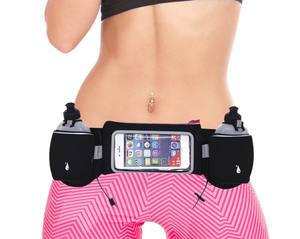 नए फैशन नियोप्रोन इलास्टिक वाटर रेपेलेंट टचस्क्रीन विंडो आउटडोर खेल दो बोतलों कमर पैक चलाने वाले बेल्ट बैग - Product Image 6