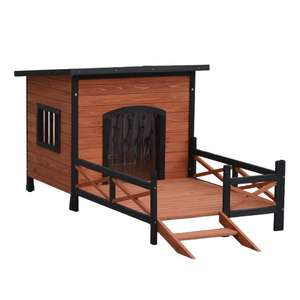 야외 나무 개 케이지 및 개집 중형 소형 개 창고 및 개 하우스 사계절 화이트 사용자 정의 크기 - Product Image 4