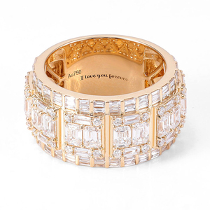 Provence Fine Jewelry <b>18K</b> 14k Solid <b>Gold</b> Hiphop <b>Ring</b> Iced Out Custom Lab Grown Diamond <b>Ring</b> for Band <b>Ring</b> <b>Men</b> Anniversaries - Product Image 2