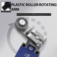 Interrupteur de fin de course YIJIA YJME-8104 DPST 10A 440V, sécurité, levier à rouleau vertical en caoutchouc, positionnement rotatif, protection IP65, étanche à vis